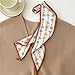 NIDMIDO 4 Pcs Purse Scarf for Bags Skinny Twill Hair Scarves Narrow Neck Scarf Band Women Fashion Accessories Bag Charms (Burnt orange)
