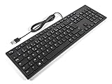 Dell KB216 FRENCH Slim Office Multimedia Keyboard BLACK