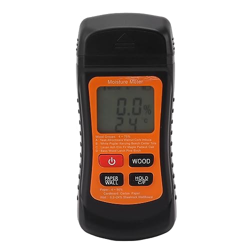 TOPINCN Digital Pin Type Wood Humidity Meter, Water Leak Detector, Humidity Tester, Pin Type, Backlit LCD Display for Wood, Wall, Firewall
