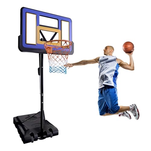Aro De Baloncesto De Altura Ajustable con Tablero Trasero De PC, Aro De Baloncesto Portátil, para Jóvenes, Adolescentes Y Adultos