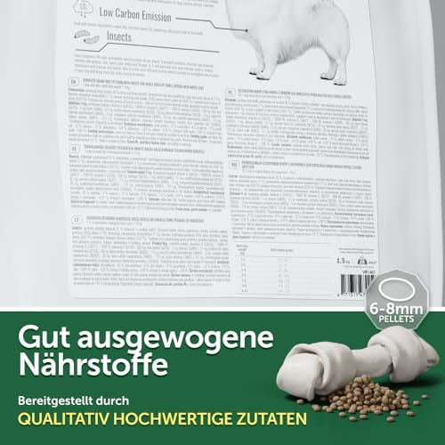 Nature's Protection Superior Care Trockenfutter für Hunde Insektenproteine - Hypoallergenes Hundefutter Getreidefrei für Ausgewachsene, Aller Kleine Und Mini Rassen - Insekten, 1.5kg