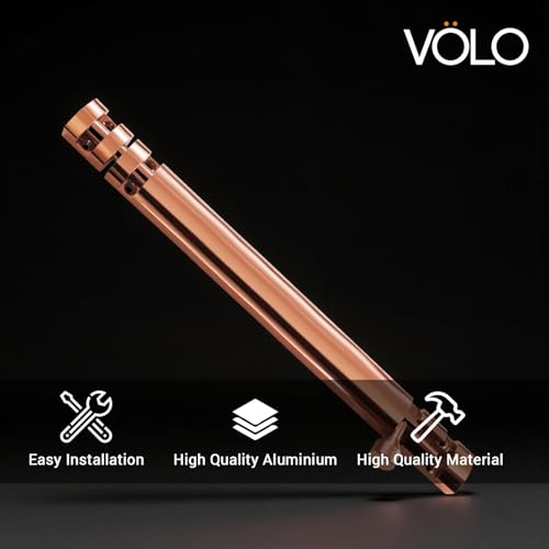 Image of VOLO Aluminium Tower Bolt with Stainless Steel Rod - Heavy Duty Door & Window Latch for Home and Office | Main Door Tower Bolt | Kundi /Chitakini | Pack of 2 Pieces (Rose Gold, 6 Inch)