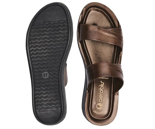Image of AEROBLU Comfortable Mid Heel Slippers for Women | Flexible & Durable | Anti-Skid & Lightweight Slippers for Girls | Ideal for Party, Ethnic & Daily wear
