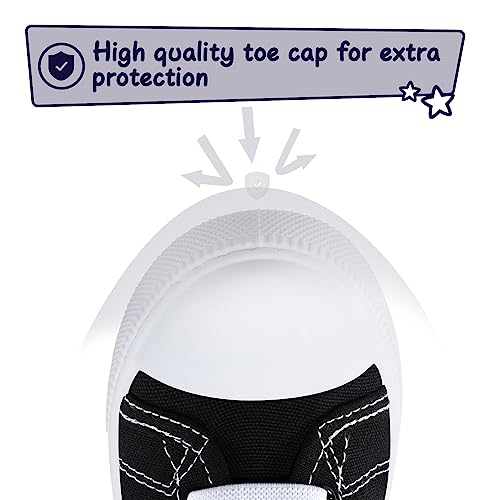 Image of K KomForme Toddler High Top Sneakers Canvas Shoes with Hook and Loops | Lightweight, Breathable