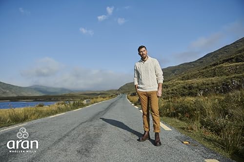 Irish 100% Super Soft Merino Wool Long Sleeve Neck Sweater for Men3