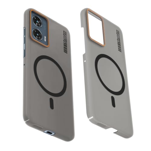 Image of Mr. Case Back Cover for Motorola Moto Edge 50 Fusion 5G Sleek Frosted Translucent Back Only Compatible with Wireless Magnetic Accessories | Anti-Scratch Shockproof Phone Case - Black