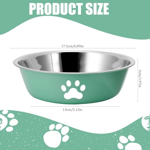 2 Stück Edelstahl Fressnapf Hund 860ml, Hundenapf Kleine Hunde, Futternapf und Trinknapf mit Rutschfestem Silikonboden für Kleine Mittelgroß Hunde und Katzen