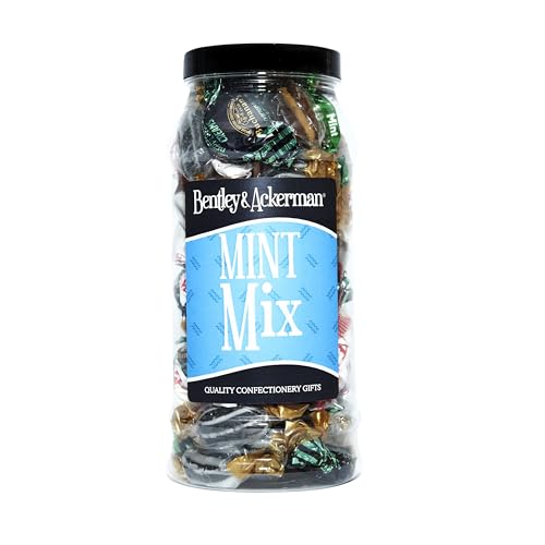 Assorted Mint Mix - (450g) Original Boiled Retro Assorted Mints Humbugs - Everton - Mintoes - Toffee - Chocolate Peppermint Creams All in One Gift Jar By Bentley & Ackerman's Sweet Shop.