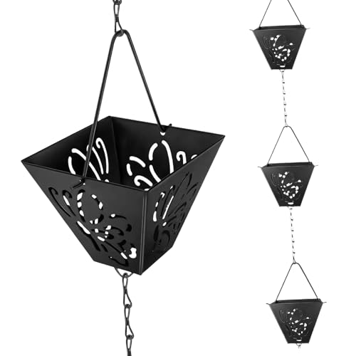 Cadena de lluvia de 8.5 pies con construcción de metal resistente MALSSE 2