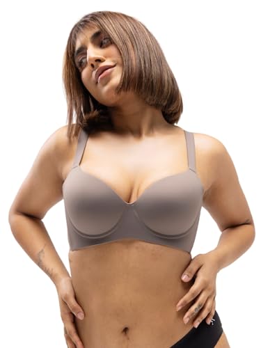 Image of Krvvy T-Shirt Bra for Women | Medium Coverage | Padded & Molded Cups for Flawless Silhouette | Seamless & Comfortable Fit | for Cup Sizes A, B, C