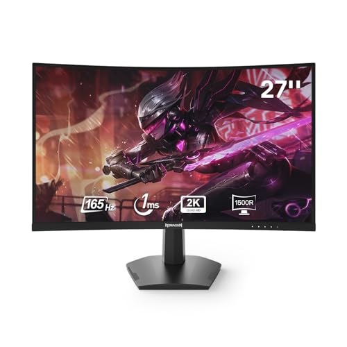 Image of Redragon 27 inch 144hz /165HZ Curve Gaming Monitor, QHD 2K (2560X1440) VA Frameless Computer Monitor, 1ms Response Time, Fully Compatible, VESA Wall Mount