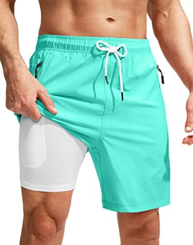 Viodia Men's Swim Trunks 7 Inch Quick Dry Board Shorts with Pockets