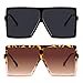 GRFISIA Square Oversized Sunglasses for Women Men Flat Top Fashion Shades