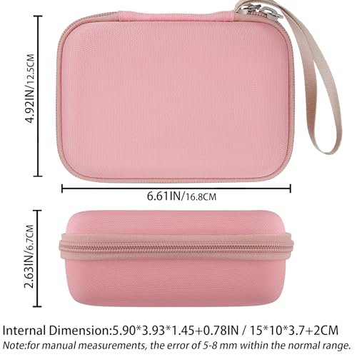 Image of khanka Hard Case for Kodak Smile+ /Kodak Smile Plus Camera,Pink | EVA Hard Shell, Mesh Pocket Accessory Storage, Travel-Ready Portable Storage, Easy Carry Handle, Protective Case Only