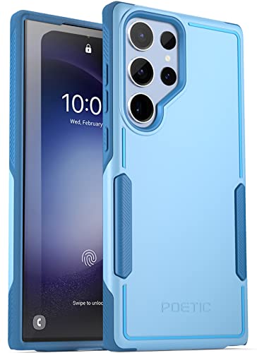 Image of Poetic Neon Case Designed for Samsung Galaxy S23 Ultra 5G 6.8 inch, Dual Layer Heavy Duty Tough Rugged Lightweight Slim Shockproof Protective Case 2023 New Cover for Galaxy S23 Ultra 5G, Sky Blue