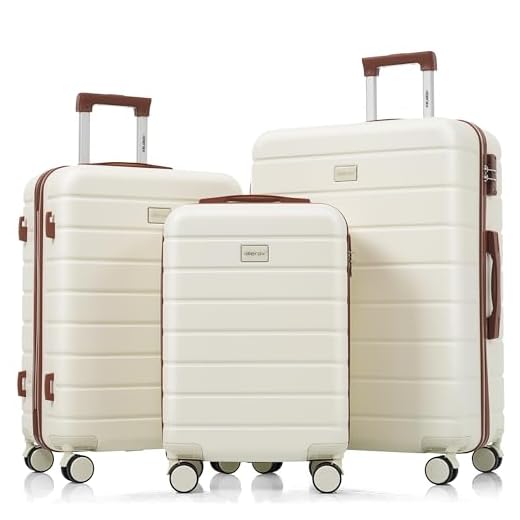 Best luggage for venice Merax 3 Piece Suitcase Set