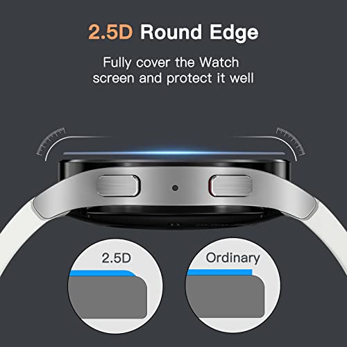 JETech Screen Protector for Samsung Galaxy Watch FE/5/4 40mm, Tempered Glass 2.5D Round Edge, HD Clear, 3 Pack