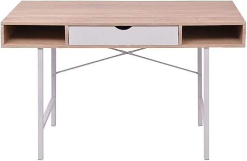 Miniatura 3 de Escritorio con 1 cajón, escritorio de oficina en casa, escritorios para computadoras, escritorio moderno para computadora, escritorio de escritura,