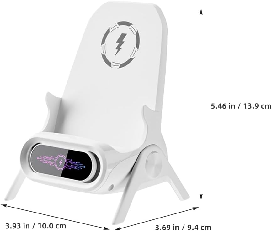 Angoily Magnetic Wireless Charging Stand Wireless Phone Charger Holder for Cell Phone Magnetic Holder and Charging Stand with Small Stool Shape Compatible with All Smartphones for Desktop Use