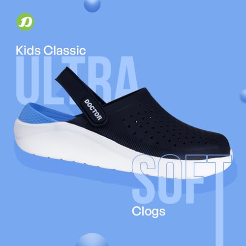 Image of DOCTOR EXTRA SOFT Unisex-Child Kids Classic Ultra Soft Clogs /Sandals with Adjustable Back Strap| Comfortable & LightWeight| Stylish & Anti-Skid| Indoor & Outdoor Casual Sports Mules Boys & Girls D-509