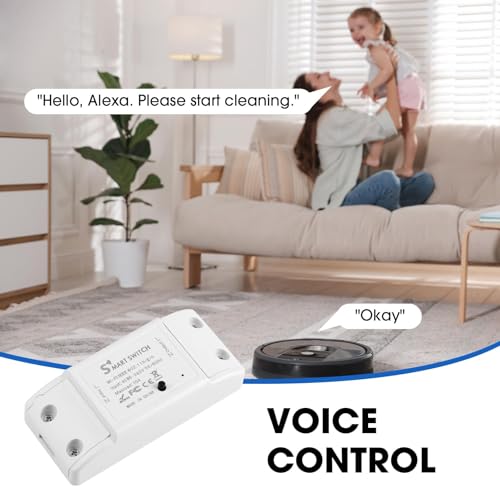 Smart WiFi Light Switch 10A 2200W, BASICR2 Smart Relay Switch No Hub Required for Home Automation DIY Wireless Module Works with Alexa Google Home Compatible with EweLink IFTTT - Image 4