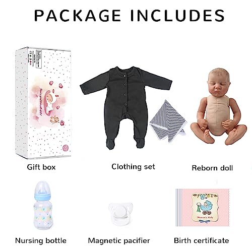 Charex Realistic Reborn Baby Dolls - Lifelike Newborn Silicone Real Baby Doll 18 Inch Sleeping Soft Body Gift Set Kids Girls Boy Toys For 3+ Years Old #TOP5