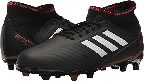 adidas ACE 18.3 FG J Soccer Shoe, core Black/White/Solar red, 13.5 M US Big Kid (Unisex-Child)