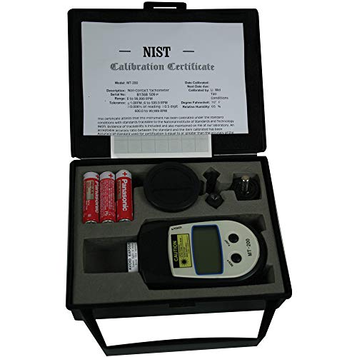 Shimpo MT-200 Contact/Non-Contact Pocket Tachometer with Contact Adapter, 6" Wheel