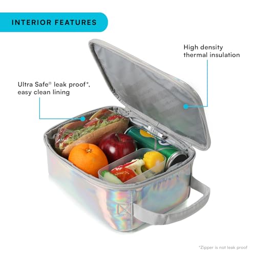 Image of Arctic Zone Chrome Kids Lunch Box Combo for Kids with Gel Ice Pack and Sandwich Container, Insulated Bag for Travel Lunch, Cotton Candy