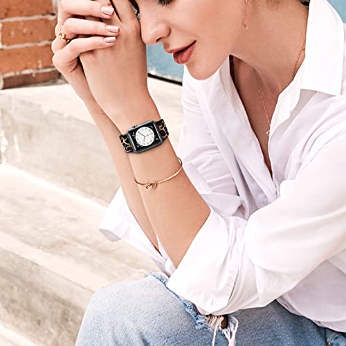 OHOTLOVE Stretchy Nylon Sport Bands Compatible with Apple Watch Band 38mm 40mm 41mm 42mm 44mm 45mm Women Men, Adjustable Braided Elastic Solo Loop Bands for iWatch Series 7/6/5/4/3/2/1 SE, 6 Packs E