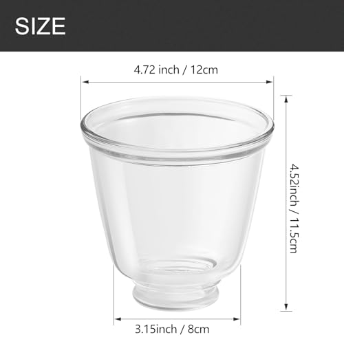 Image of Modern Clear Glass Lampshade 4 Pack,2-1 /8 inch Fitter, 4-5 /8 inch Diameter ,4-1 /2 inch Height, Replacement Lampshades For Ceiling Fans With Lights,For Living Room Bedroom Kitchen (Clear Glass(A))