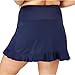 Swim 365 Women's Plus Size Ruffle-Trim Swim Skirt with Built-in Tummy Control Brief - 28, Black