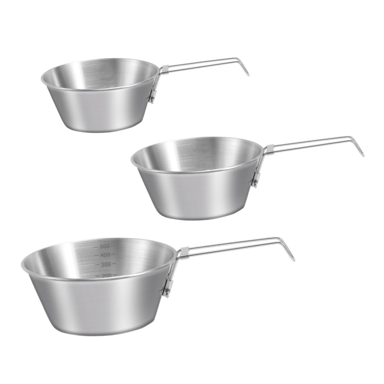 Toyvian 2 Sätze Faltbare Schüssel Teiliges Campinggeschirr Mit Praktischen Klappgriffen Für Picknick Und Outdoor Aktivitäten Platzsparend Und Langlebig Hochwertigem 3 Stücke * 2