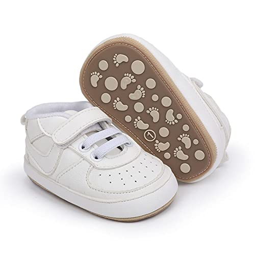 Image of Clowora Unsex Baby Shoes Boys Girls Infant Sneakers Non-Slip Soft Rubber Sole Toddler Crib First Walker Lightweight Shoes