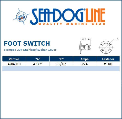 AMRS-420430-1 * Sea Dog Windlass Foot Switch