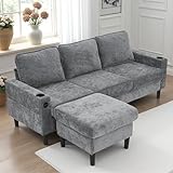 Confort optimal en position assise et allongée : Le revêtement en velours doux et délicat offre un toucher agréable. Associé aux pieds en métal doré, il confère au canapé une touche d'élégance luxueuse. Le rembourrage en mousse haute densité et indéformable assure une assise confortable et un soutien optimal, même lors de longues périodes d'utilisation.