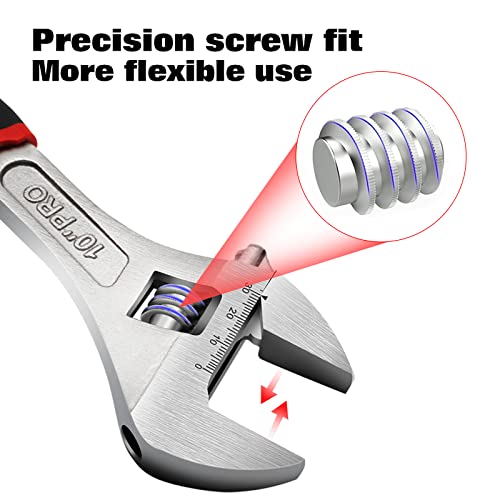 Wiseup Professional Adjustable Wrench 12 Inch Cr-V Forged Industrial Grade Hand Tools Wrench Set With Anti-Slip Grip Large Adjustable Wrenches #TOP2