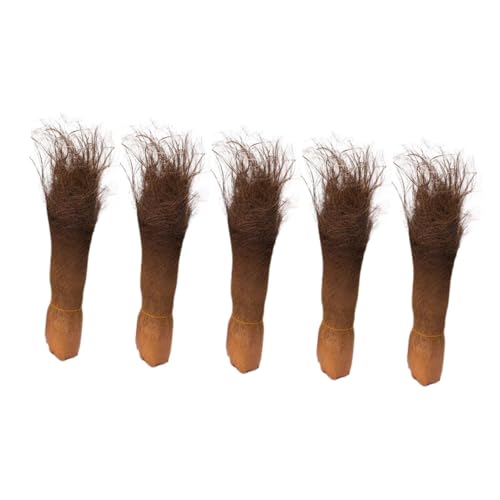 SUPVOX 5 Foglie Di Scorza Palmiera Naturale Per Decorazioni Giardino e Piante Accessori Vegetali Realistici in Foglie Larghe Per Bonsai e Piante D'interno Ed Esterno