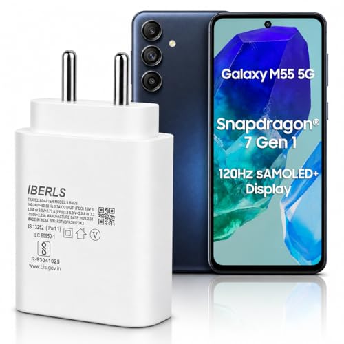 Image of 25W Pd 3A Type-C Super Fast Charging Adapter Compatible with Galaxy M55 /M17 /M17e /M06 /M36 /M07 /M56 /M16 / M55s /M05 /M15 /M35 /Tablet /Galaxy Watch- Charge Your Device with 25 Watt USB C Fast Charger- White