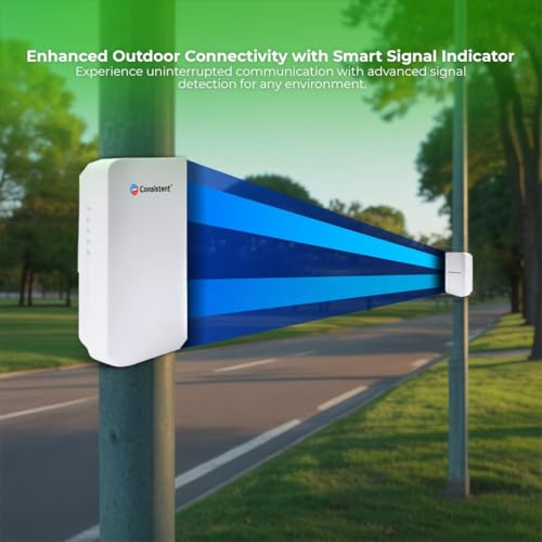 Image of Consistent Wireless Point-to-Point Bridge (CT-WP2PDT01) - 1km Long-Range P2P Wireless Data Transmission, 5.8GHz High-Speed Network Bridge for Outdoor CCTV & Office Networking