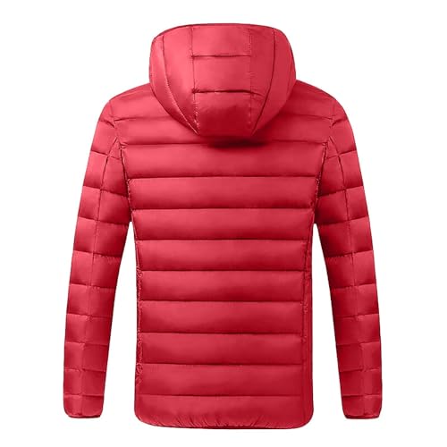 Image of Unisex Heated Down Warm Jackets Lightweight Long Sleeve Winter Coats Windproof Electric Insulated Heated Coat