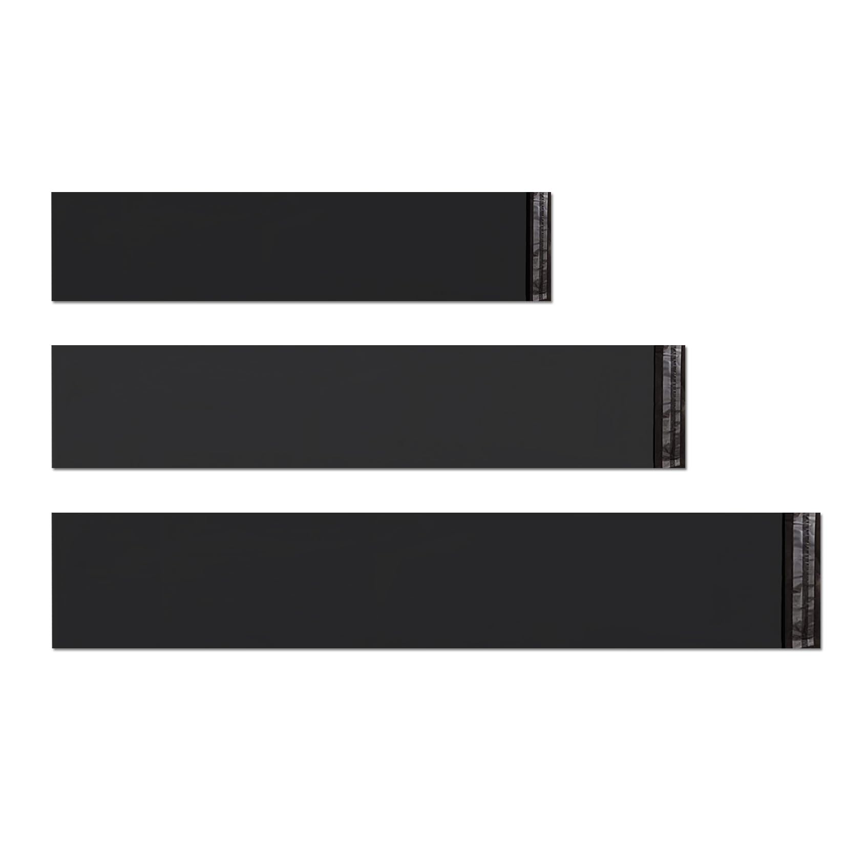 Long Black Poly Mailers 7x24 Inch 50 Pack Envelopes Bag for Unique Items, Self Sealing Waterproof Mailing Shipping Bags