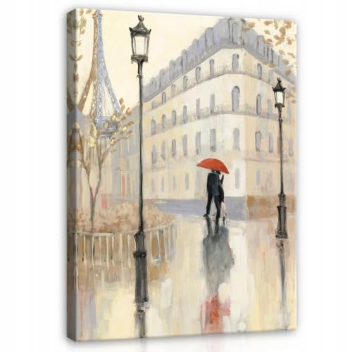 Art mural tour Eiffel sur toile de qualité BOSKMS 40 x 50 cm