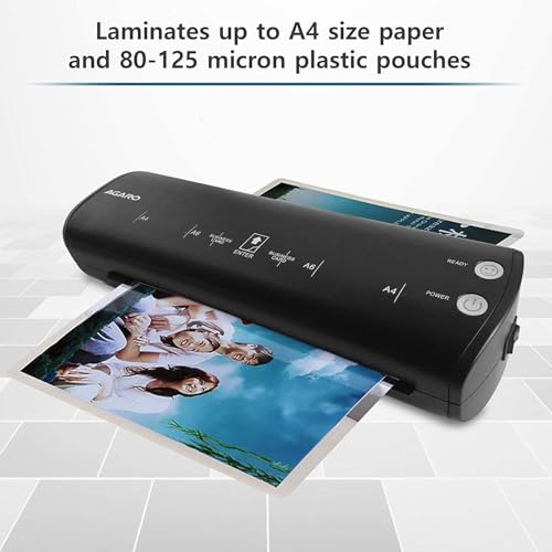 Image of AGARO Signature A4 Lamination /Laminating Machine with 5 Free Lamination Pouches, Hot & Cold, 9 Inch Width Slot, Fully Automatic, Laminator Machine, Ideal for Photos, Documents & ID Cards