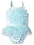 Kate Mack Girls' Candy Cloud Skirted One Piece Baby Swim Tank, Aqua, 12
