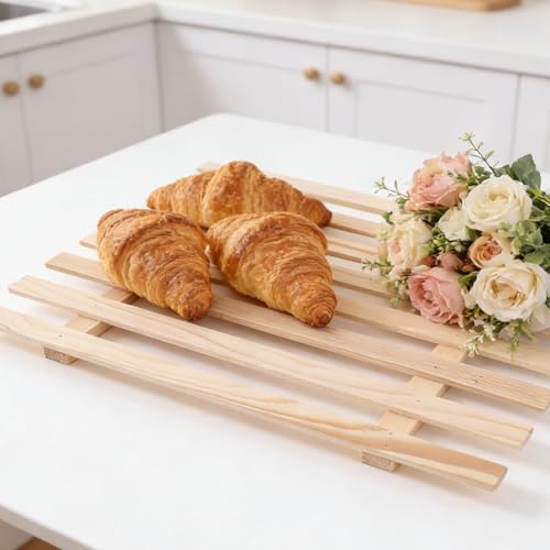 Bandeja de madera artesanal para panaderías de diseño elegante 8