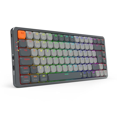 TECLADO MECANICO GAMER REDRAGON AZURE RGB PRETO E CINZA SWITCH MARROM - Imagem 5