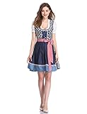 GloryStar Women's German Dirndl Dress Costumes for Bavarian Oktoberfest Carnival Halloween 3 Pieces...