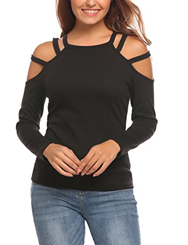 UNibelle Women's Sexy Turtleneck Off Shoulder Long Sleeve Sweater