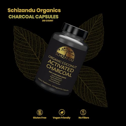 Activated Coconut Charcoal Capsules - Digestive Health, Oral Health, Skin Care Support 210 Count - Thumbnail 3